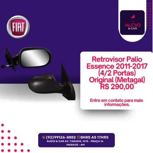 Retrovisor Palio Essence 2011-2017 (4/2 Portas) Original Metagal 