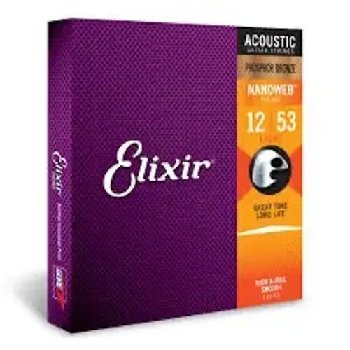 ORIGINAL - Encordoamento Elixir Fósforo Bronze 0.012 para violão