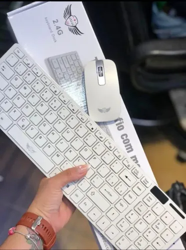Kit Teclado e Mouse Sem Fio 2.4G - Novo