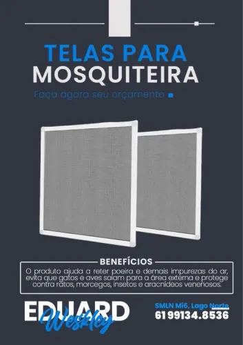 Telas mosquiteiras promoção 