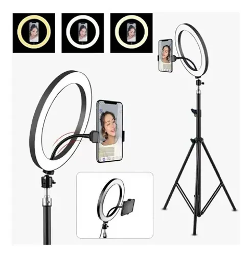 Ring Light Iluminador C/ Suporte 8" E Tripe 2,1mt Crs-rl03
