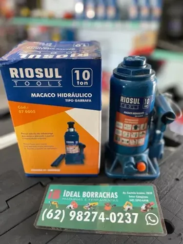 Macaco hidraulico garrafa 10 toneladas - Riosul