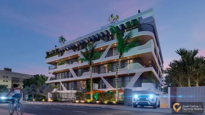 Flat beira mar da praia do Bessa com 48m²