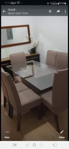 Capa em malha  para cadeira de jantar