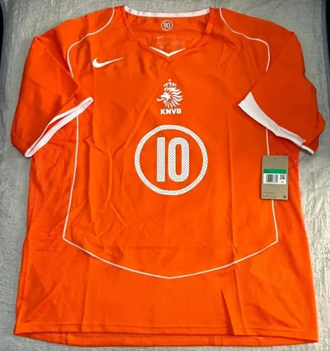 Camisa Holanda Nike Reedição Total 90 Van Nistelrooy Orange