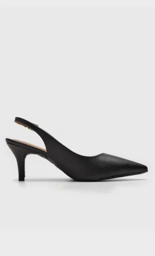 Scarpin Slingback Preto Vizzano - Tamanho 35 - USADO