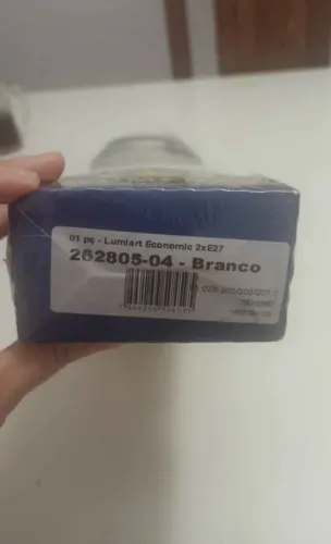 Luminária sobrepor 2xE27 Branco Economic Blumenau