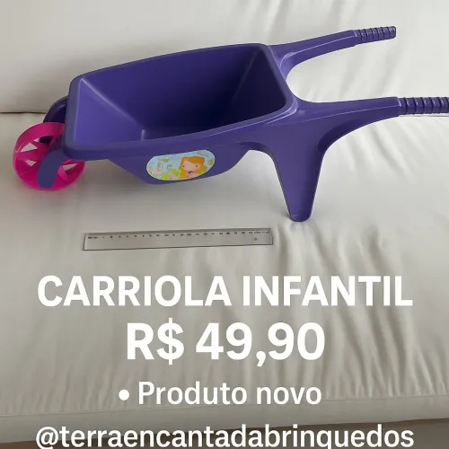 Carrinho de mão infantil roxo