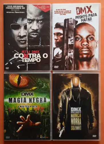 Dvds (DMX) - Contra o Tempo + DMX Pronto Para Matar + Magia Negra e Nunca Morra Sozinho