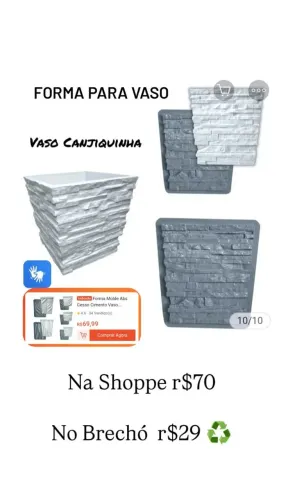 Forma 3d para vasos 