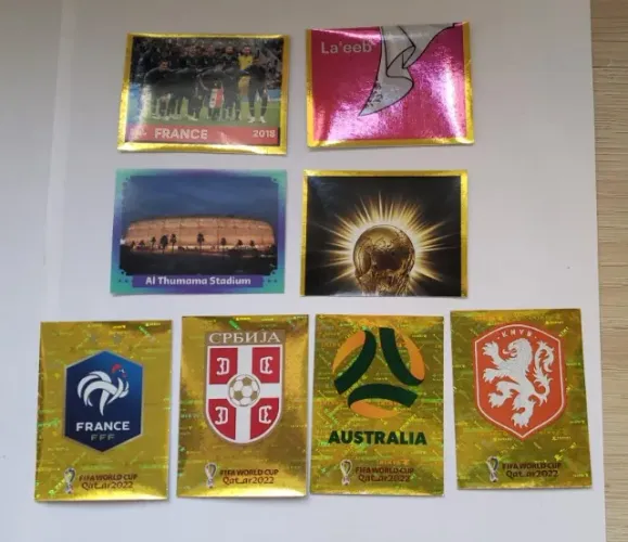 Lote com 8 figurinhas - Mundial de 2022 - Panini
