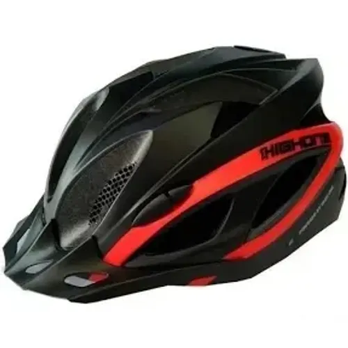 Capacete High One Win Com Sinalizador Cor Preto/Vermelho Tamanho G 57-61 cm