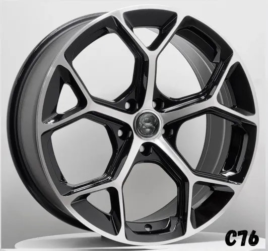 Rodas aro 18 Audi avant preta com diamantado 5x112 novas