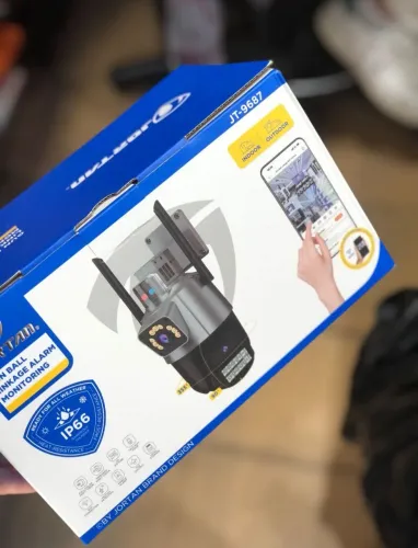 Câmera ip Wi-Fi externa 2 lentes a prova d'água