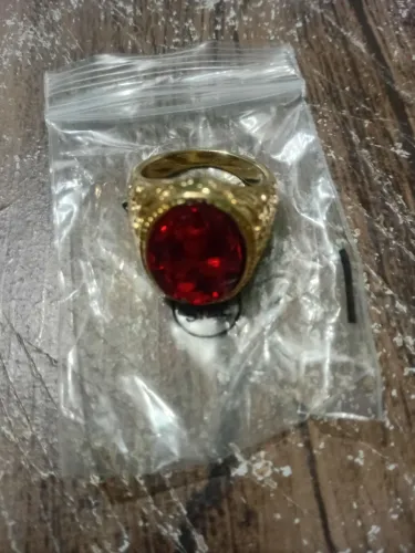 Anel masculino dourado com prata*novo*!