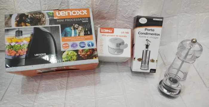 Kit processador de alimento porta azeite 