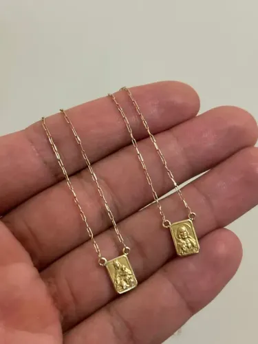 Escapulário de nossa senhora OURO 18K