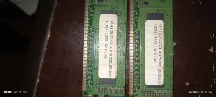 Memória RAM DDR3 4GB 1333