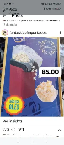 Pipoqueira elétrica 