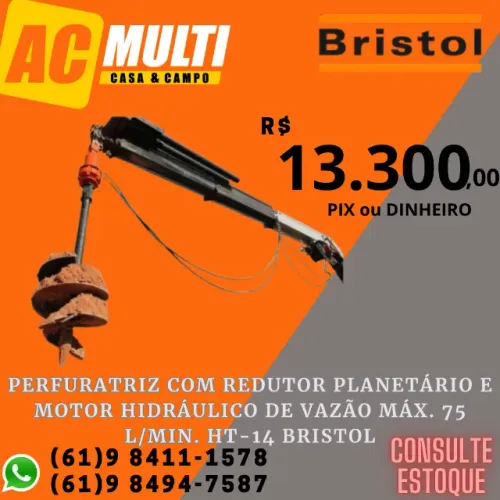 Perfuratriz com Redutor Planetário e motor hidráulico de vazão máx. 75 l/min. HT14 BristoL