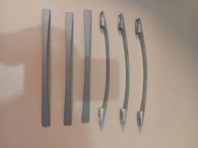 6 Puxadores de metal 26 cm e 19,5 entre furos