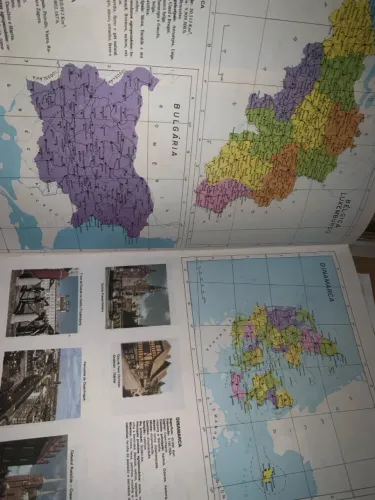 Atlas Geográfico Antigo - Capa Dura