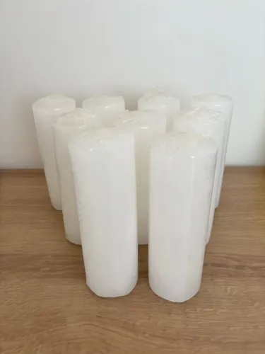 Kit de velas brancas de 7 dias.