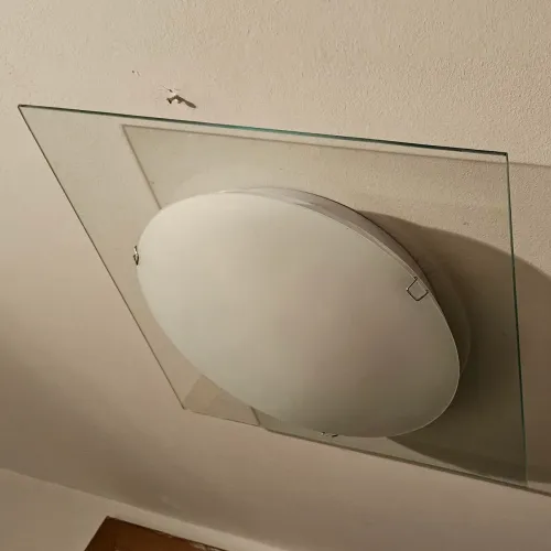 Luminária de Teto de Vidro com Cúpula
