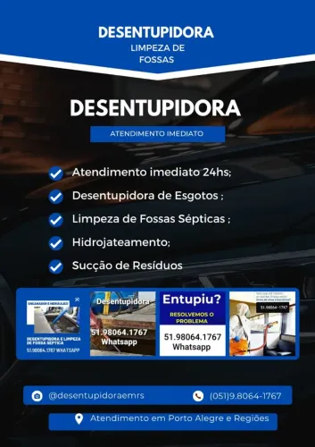 Atendimento já Desentupir e Limpa esgotos 