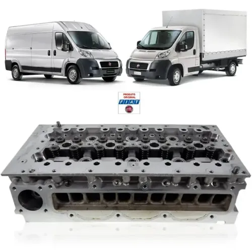 CABECOTE COM VÁLVULAS (BICO RETO) ORIGINAL FIAT DUCATO 2.3 EURO 5/6 2018 2019 2020 2021