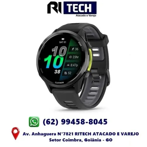 Relógio Garmin Forerunner 970 Amoled Lanterna ANT Bluetooth 5ATM
