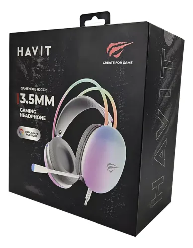 Headset Gamer Havit Gamenote H2037d Rgb Branco