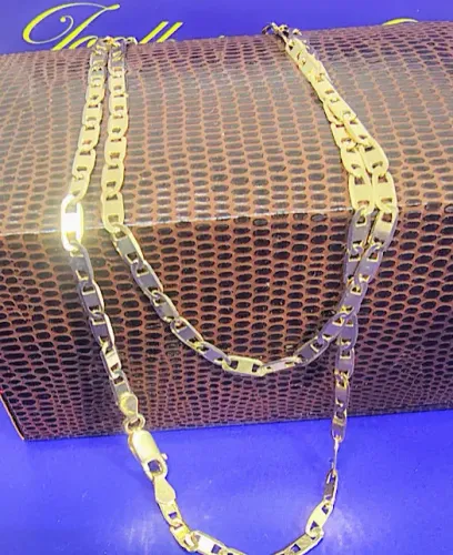 Cordão Piatrine Liso Peso 6.63 Gramas 60 Cm 2.5 mm Ouro 18 Kilates Maciço 