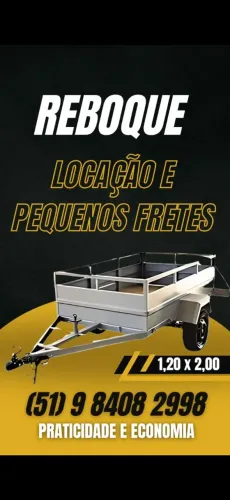 Reboque para locação e pequenos fretes - 1,20 x 2,00