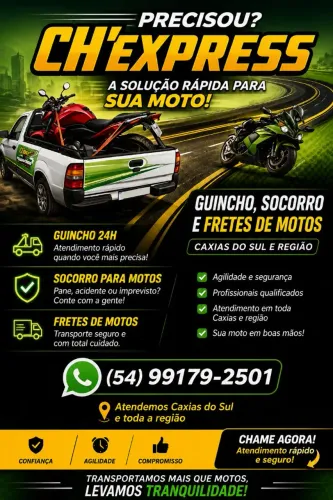Guincho e socorro de motos