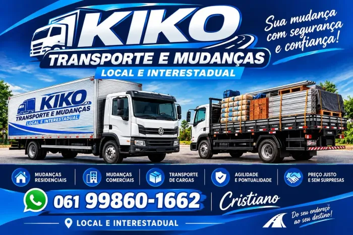 Kiko transporte, mudanças e locações