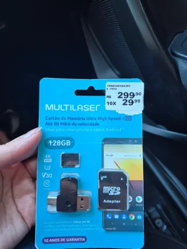 Cartão de memória 128gb