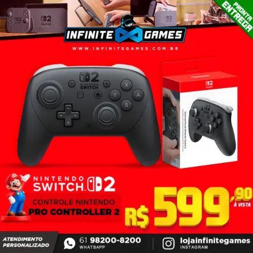 Nintendo Switch 2 Pro Controller novos e lacrados! Loja física! Parcelamos até 18x!