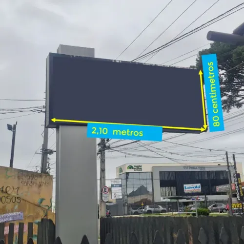 Placa de Fachada Comercial - Totem Publicitário Metálico 3 Metros