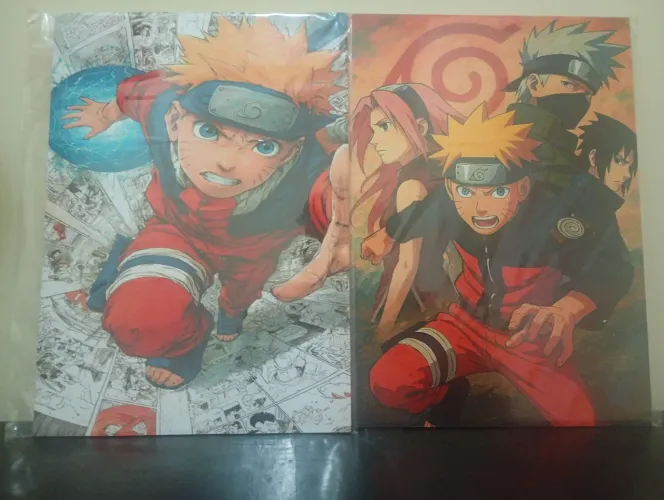 kit de 2 placas do Naruto 20x28
