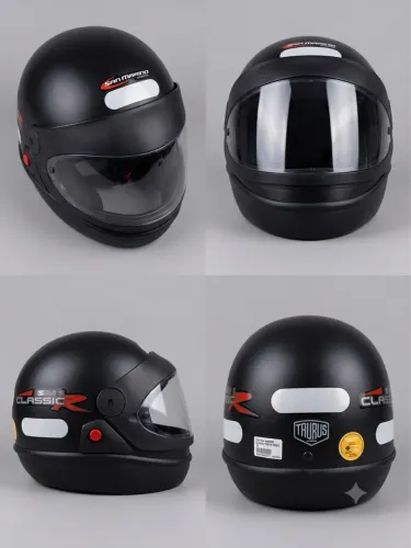 Vendo capacete Taurus San Marino Classic R, tamanho 58, na cor preta fosca.