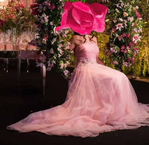 Debutante vestido rosa bebê!