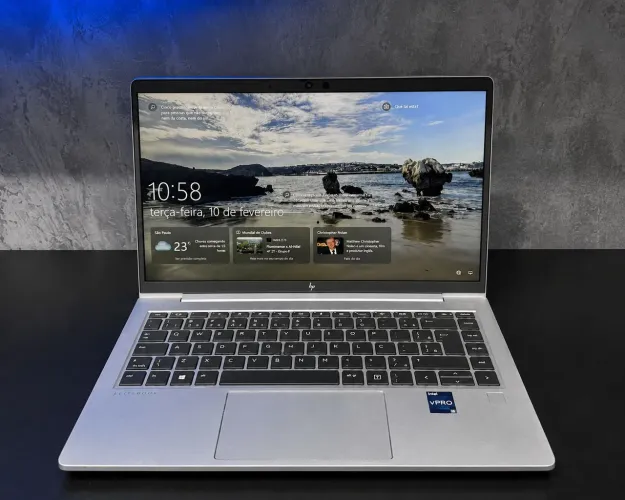 Hp elitebook 640 g9 I5 Vpro 12°Gen 16gb teclado retro iluminado tela Full HD 256gb ssd