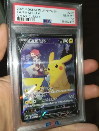 Carta Pokémon TCG Pikachu V 2021 Japonês Original GRADUADO PSA 10