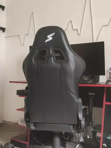 VENDO CADEIRA GAMER SUPERFRAME WAVE, MASSAGEADORA, Reclinável 2D