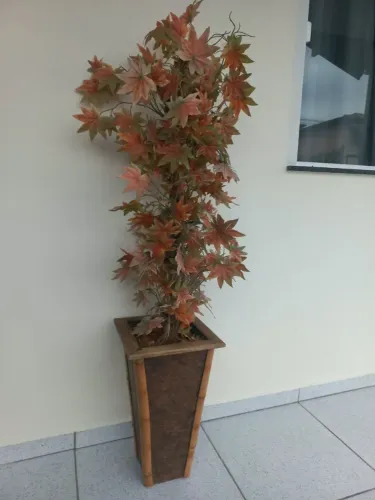 Vaso Realista com Planta Artificial