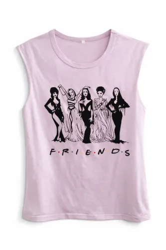 camiseta regata feminina friends