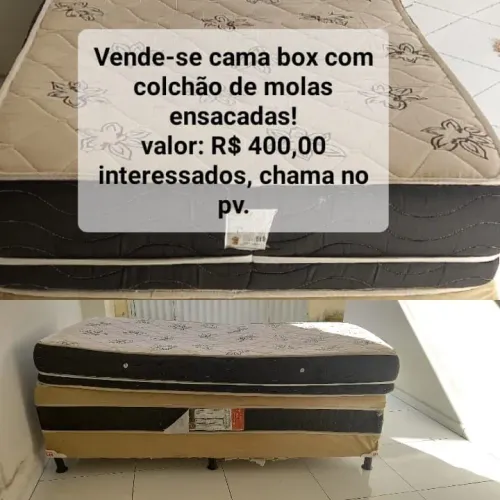 Cama de solteiro com colchão de ensacadas