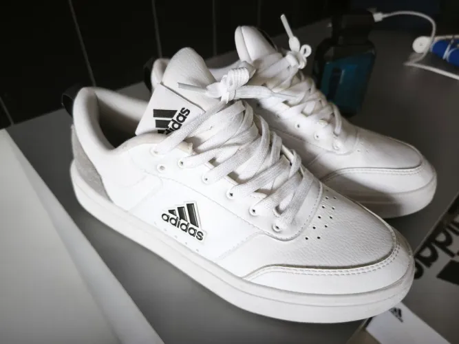 Tênis Adidas Park ST Casual Branco Cinza Masculino Número 38