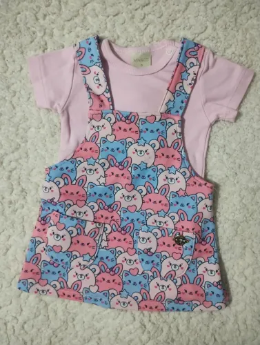 Jardineira vestido e body mini&co P